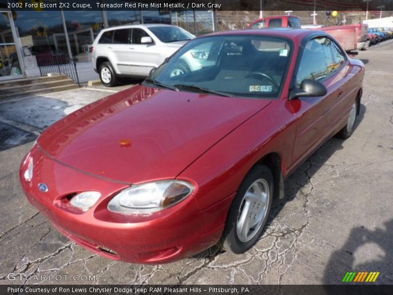 Toreador Red Fire Mist Metallic / Dark Gray 2002 Ford Escort ZX2 Coupe