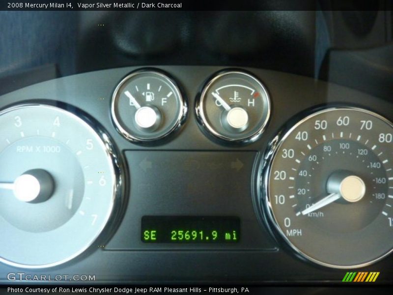 Vapor Silver Metallic / Dark Charcoal 2008 Mercury Milan I4