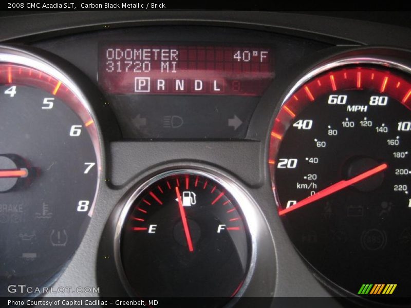 Carbon Black Metallic / Brick 2008 GMC Acadia SLT