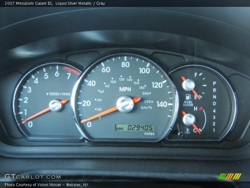 Liquid Silver Metallic / Gray 2007 Mitsubishi Galant ES