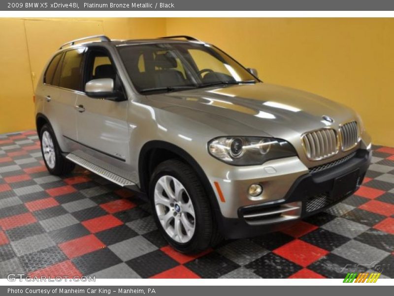 Platinum Bronze Metallic / Black 2009 BMW X5 xDrive48i