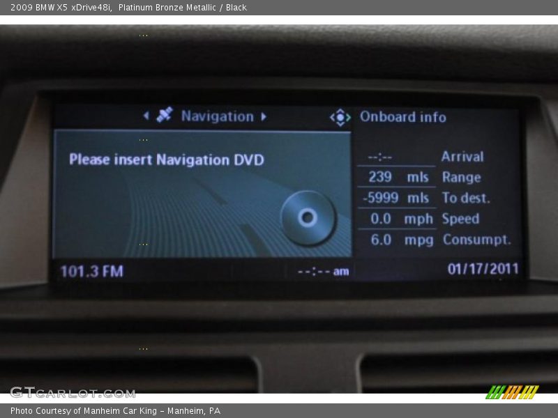 Platinum Bronze Metallic / Black 2009 BMW X5 xDrive48i