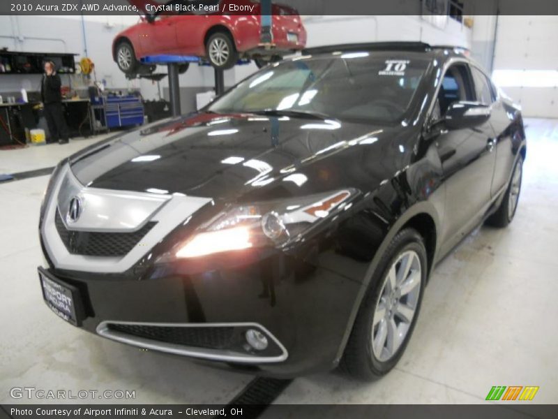 Crystal Black Pearl / Ebony 2010 Acura ZDX AWD Advance