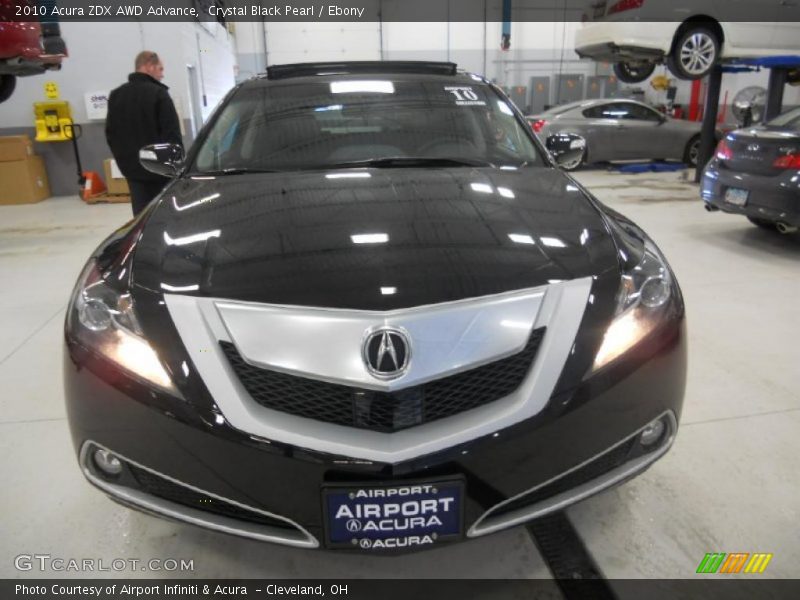 Crystal Black Pearl / Ebony 2010 Acura ZDX AWD Advance