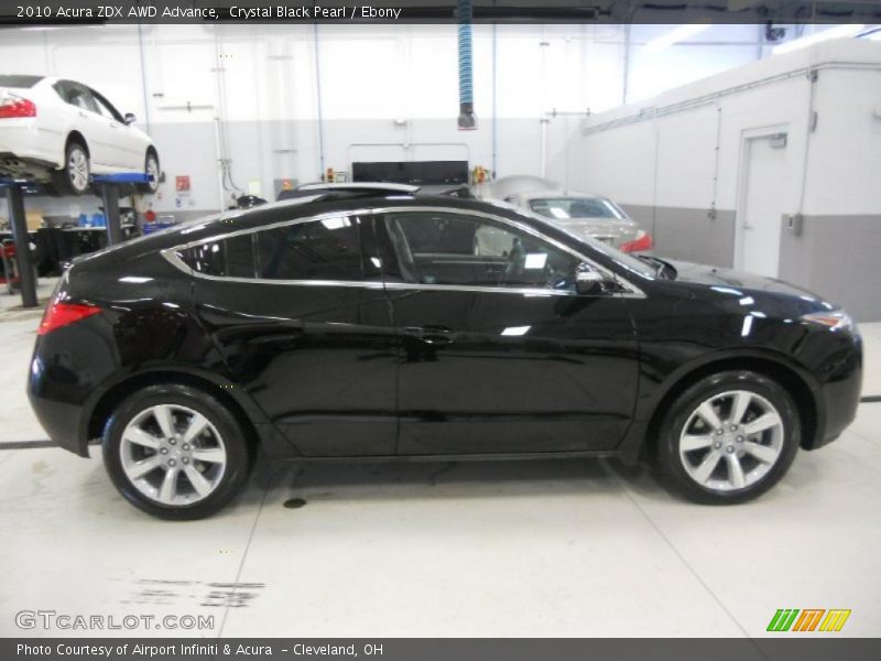 Crystal Black Pearl / Ebony 2010 Acura ZDX AWD Advance