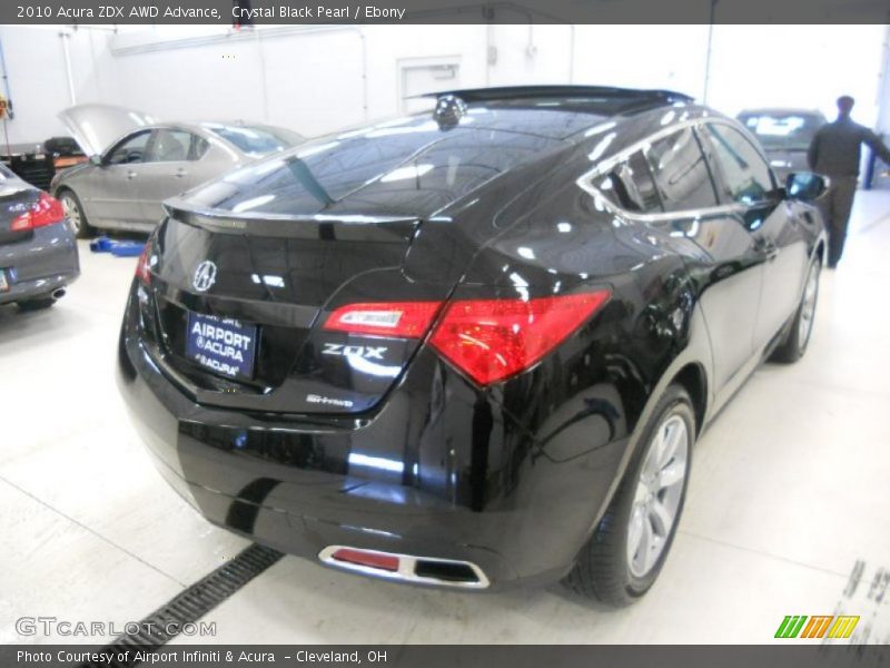 Crystal Black Pearl / Ebony 2010 Acura ZDX AWD Advance
