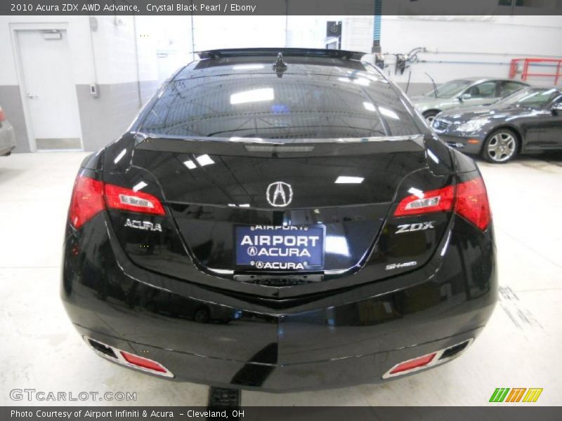 Crystal Black Pearl / Ebony 2010 Acura ZDX AWD Advance