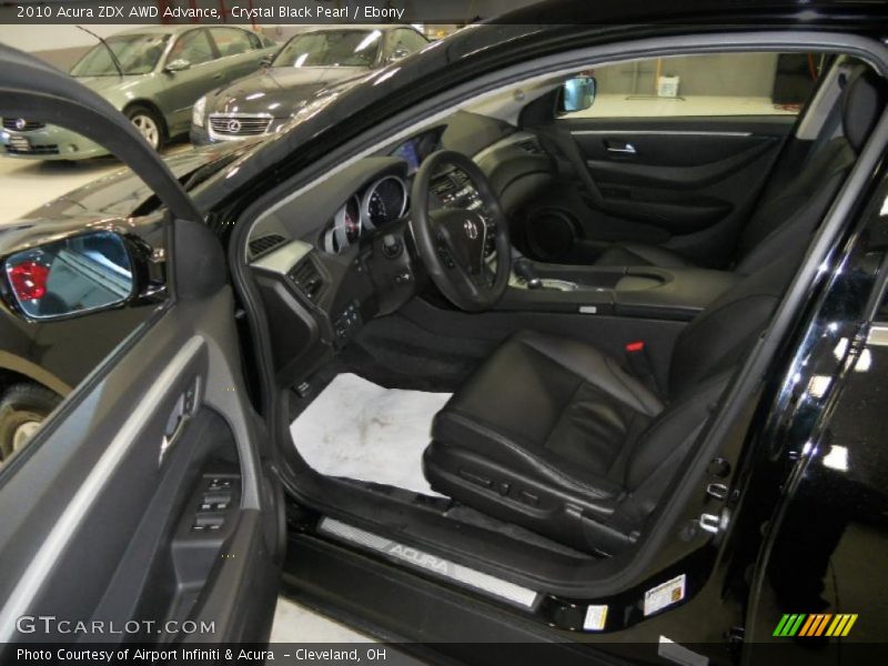 Crystal Black Pearl / Ebony 2010 Acura ZDX AWD Advance