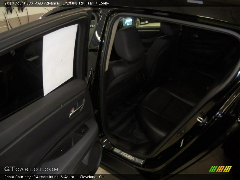 Crystal Black Pearl / Ebony 2010 Acura ZDX AWD Advance