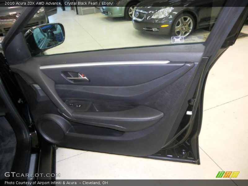 Crystal Black Pearl / Ebony 2010 Acura ZDX AWD Advance