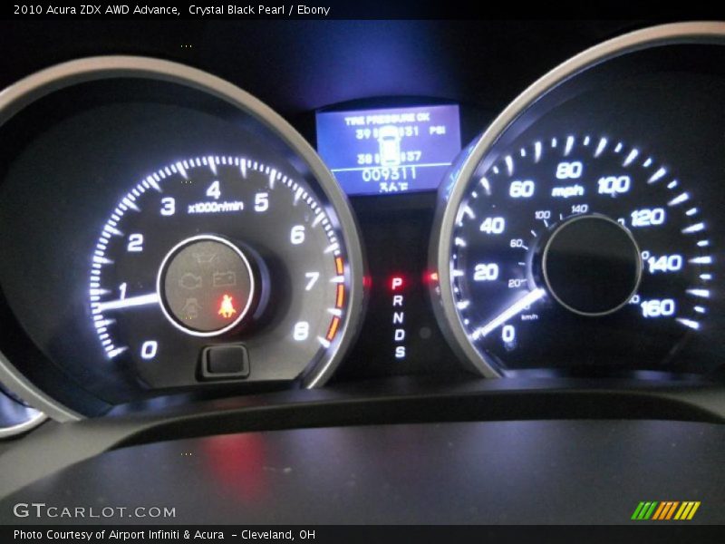 Crystal Black Pearl / Ebony 2010 Acura ZDX AWD Advance