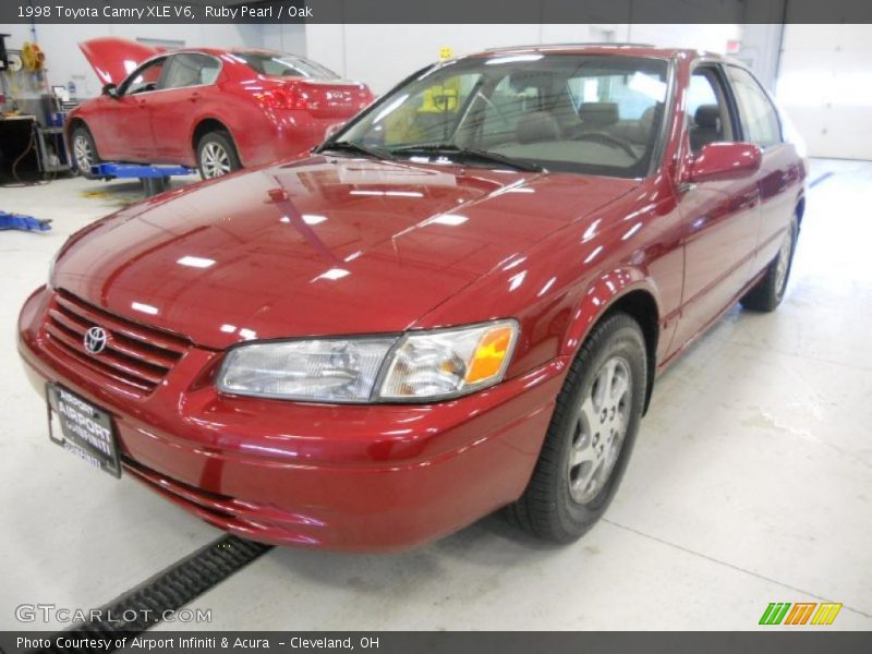 Ruby Pearl / Oak 1998 Toyota Camry XLE V6