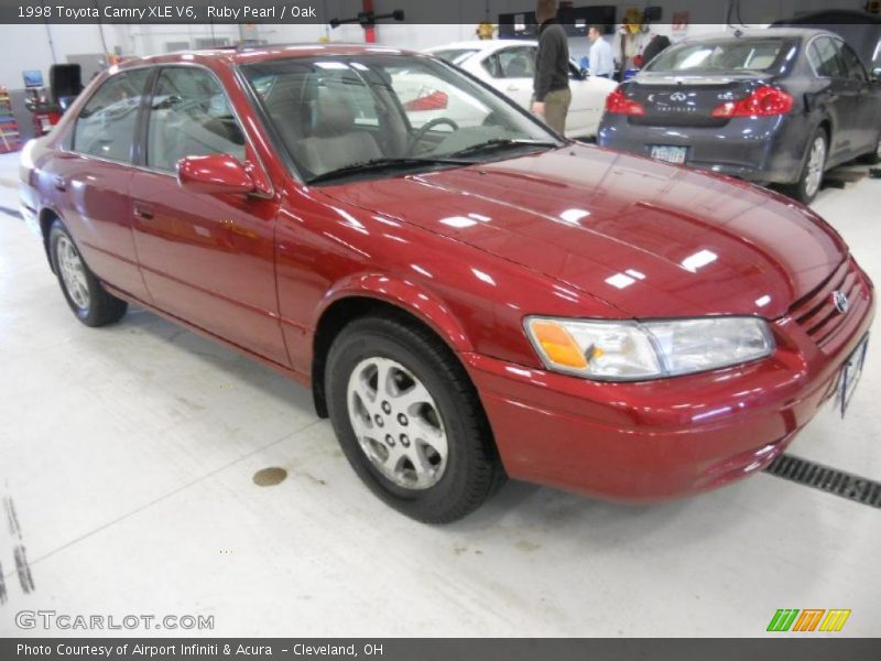 Ruby Pearl / Oak 1998 Toyota Camry XLE V6