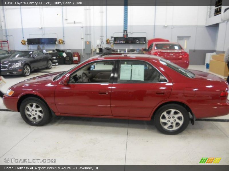Ruby Pearl / Oak 1998 Toyota Camry XLE V6