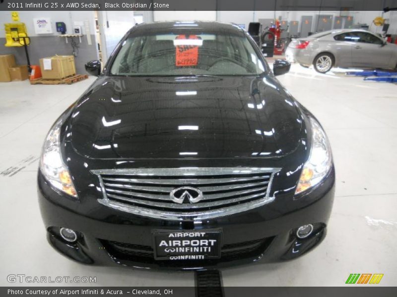 Black Obsidian / Stone 2011 Infiniti G 25 x AWD Sedan