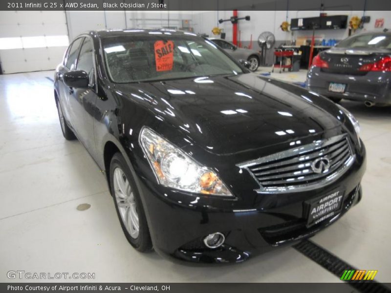 Black Obsidian / Stone 2011 Infiniti G 25 x AWD Sedan
