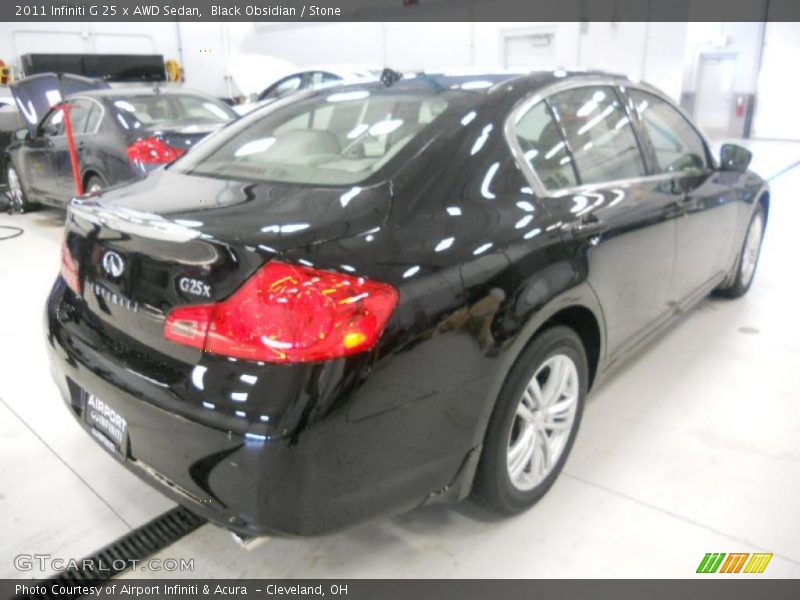 Black Obsidian / Stone 2011 Infiniti G 25 x AWD Sedan