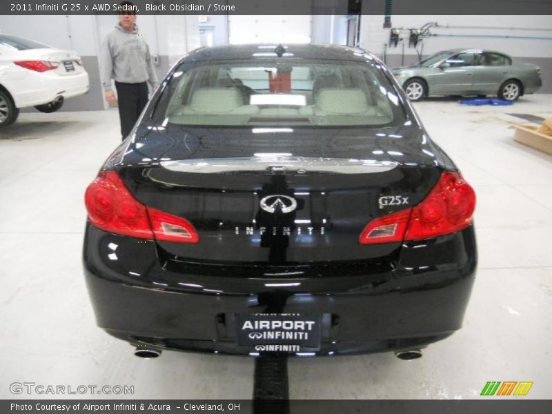 Black Obsidian / Stone 2011 Infiniti G 25 x AWD Sedan