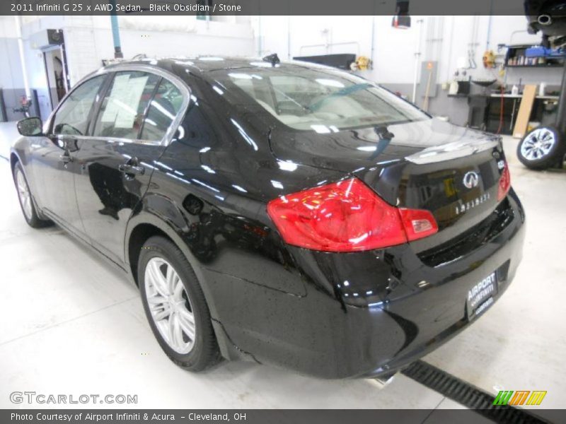 Black Obsidian / Stone 2011 Infiniti G 25 x AWD Sedan
