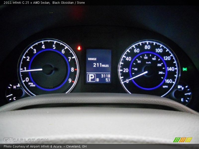  2011 G 25 x AWD Sedan 25 x AWD Sedan Gauges