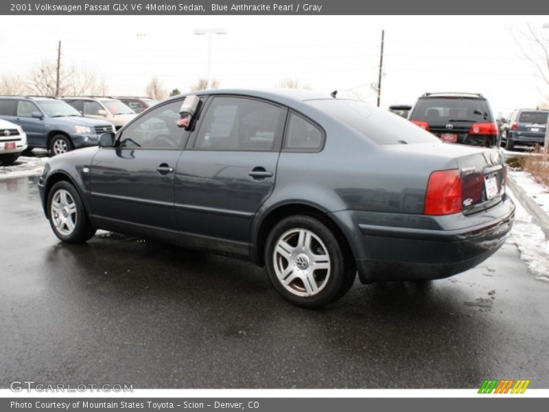Blue Anthracite Pearl / Gray 2001 Volkswagen Passat GLX V6 4Motion Sedan