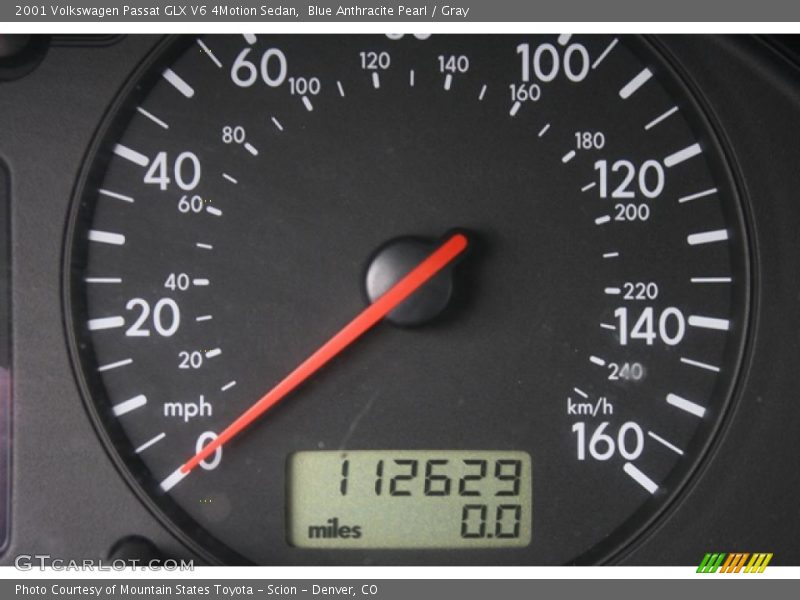 Blue Anthracite Pearl / Gray 2001 Volkswagen Passat GLX V6 4Motion Sedan