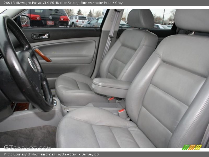 Blue Anthracite Pearl / Gray 2001 Volkswagen Passat GLX V6 4Motion Sedan