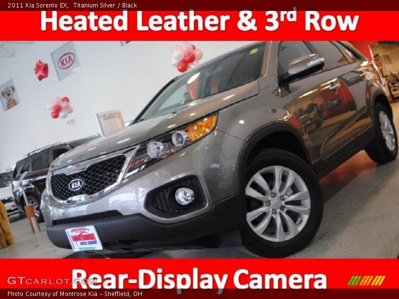 Titanium Silver / Black 2011 Kia Sorento EX
