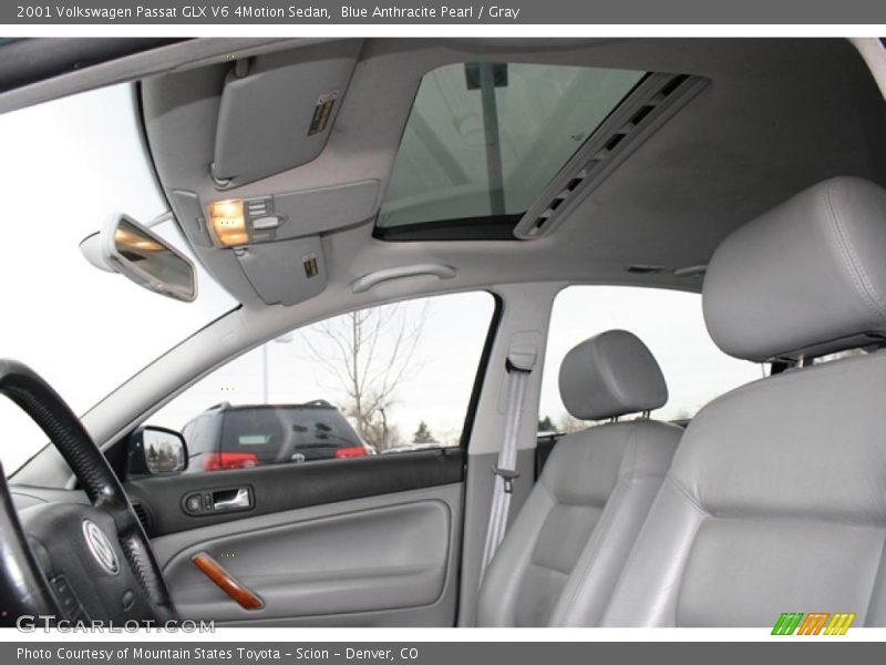 Blue Anthracite Pearl / Gray 2001 Volkswagen Passat GLX V6 4Motion Sedan