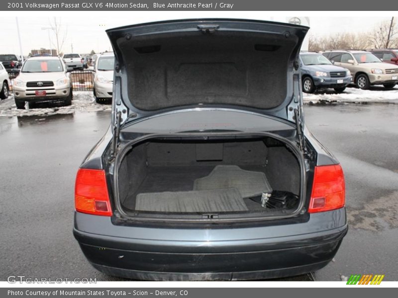 Blue Anthracite Pearl / Gray 2001 Volkswagen Passat GLX V6 4Motion Sedan