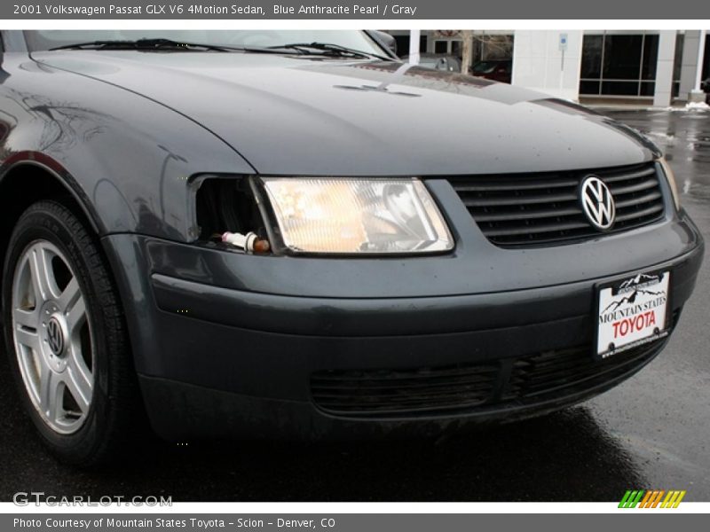 Blue Anthracite Pearl / Gray 2001 Volkswagen Passat GLX V6 4Motion Sedan