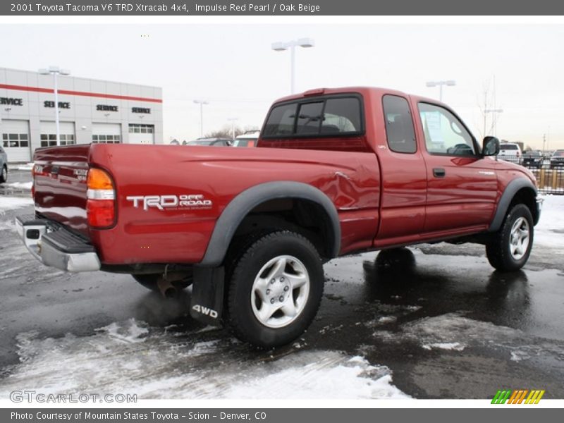 Impulse Red Pearl / Oak Beige 2001 Toyota Tacoma V6 TRD Xtracab 4x4