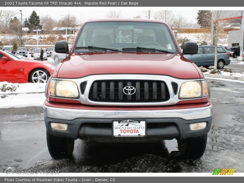Impulse Red Pearl / Oak Beige 2001 Toyota Tacoma V6 TRD Xtracab 4x4