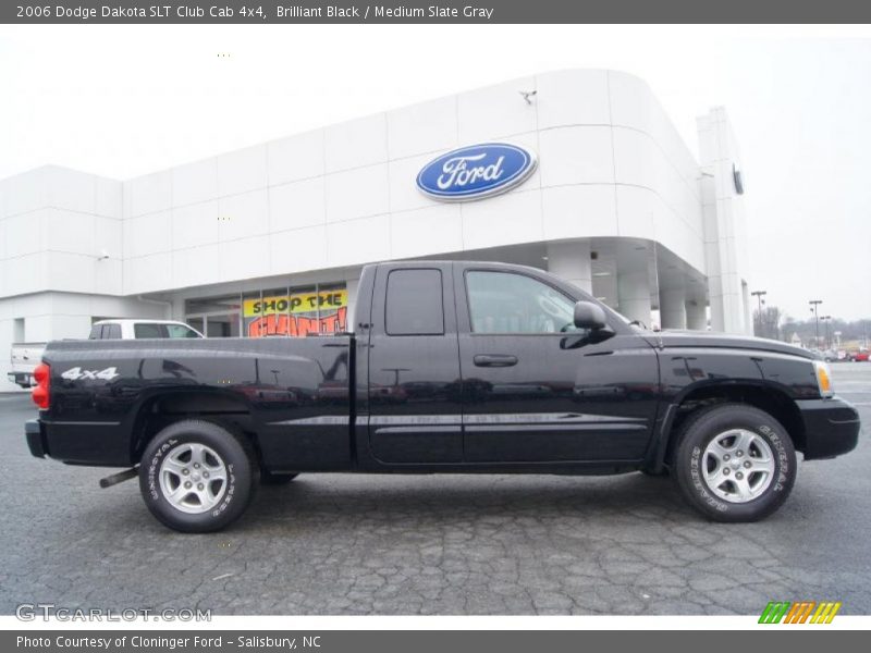 Brilliant Black / Medium Slate Gray 2006 Dodge Dakota SLT Club Cab 4x4