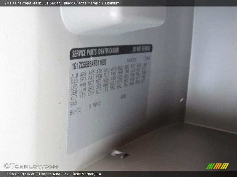 Black Granite Metallic / Titanium 2010 Chevrolet Malibu LT Sedan