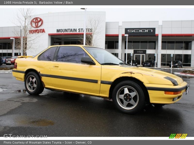 Barbados Yellow / Black 1988 Honda Prelude Si