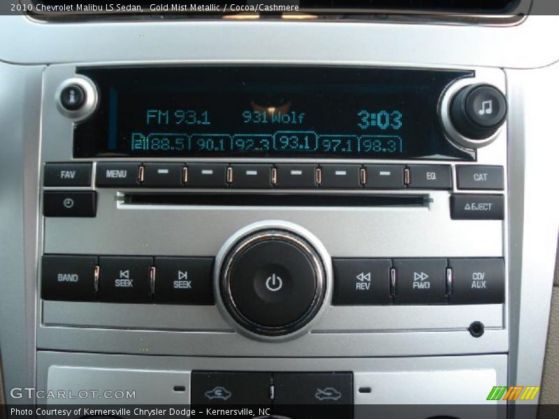 Gold Mist Metallic / Cocoa/Cashmere 2010 Chevrolet Malibu LS Sedan