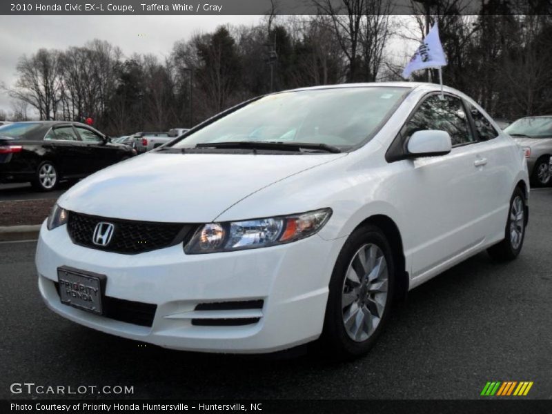 Taffeta White / Gray 2010 Honda Civic EX-L Coupe