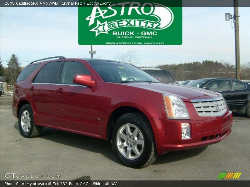 Crystal Red / Ebony/Ebony 2008 Cadillac SRX 4 V6 AWD