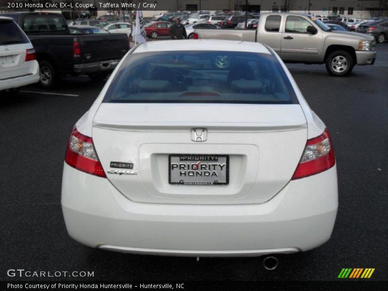 Taffeta White / Gray 2010 Honda Civic EX-L Coupe
