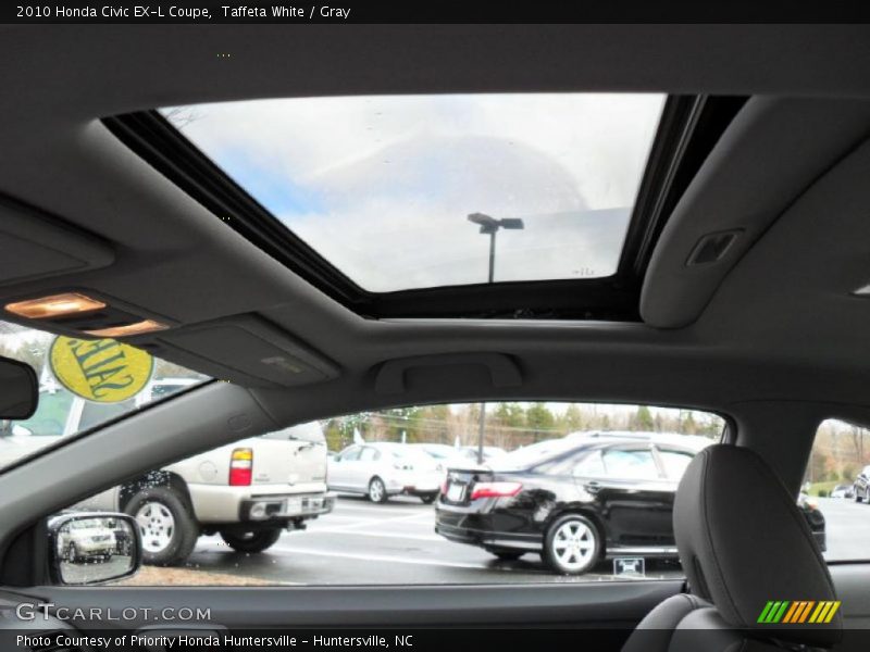 Taffeta White / Gray 2010 Honda Civic EX-L Coupe