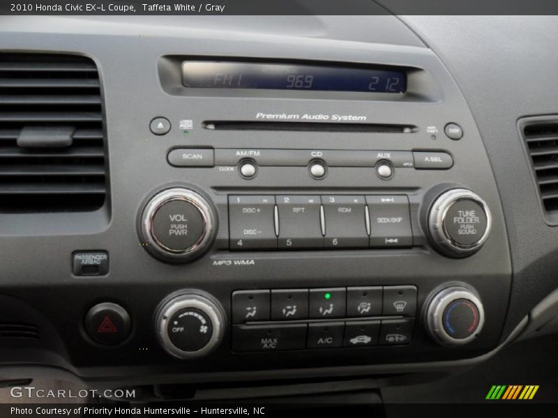 Controls of 2010 Civic EX-L Coupe