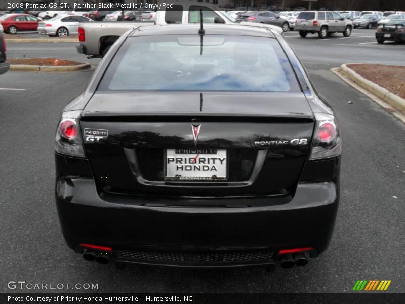 Panther Black Metallic / Onyx/Red 2008 Pontiac G8 GT