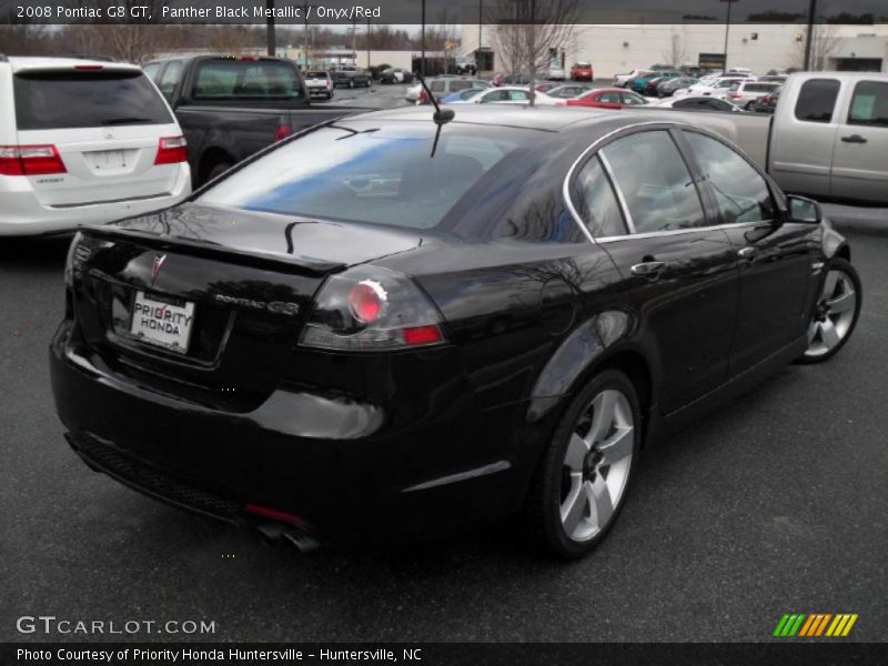 Panther Black Metallic / Onyx/Red 2008 Pontiac G8 GT