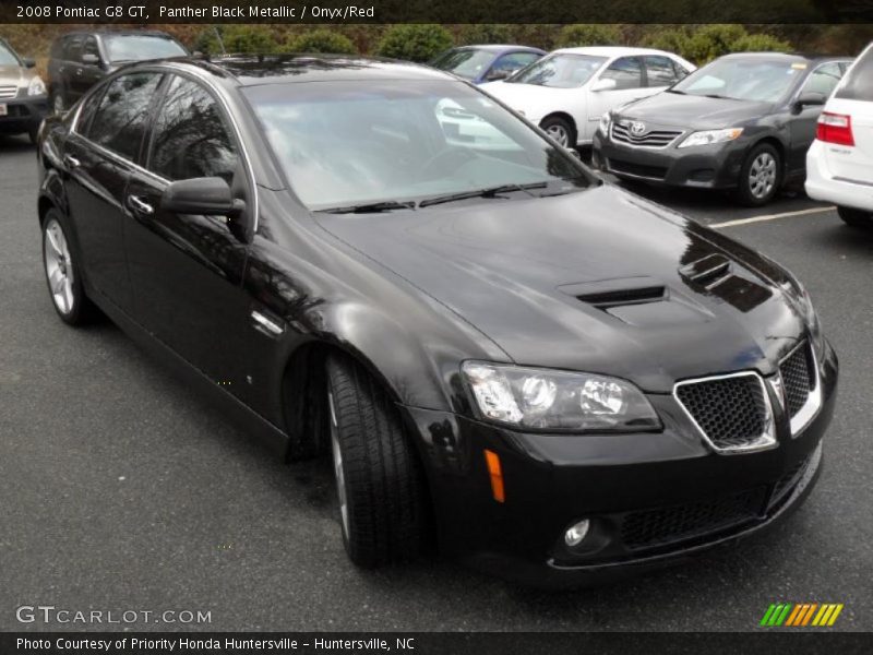 Panther Black Metallic / Onyx/Red 2008 Pontiac G8 GT