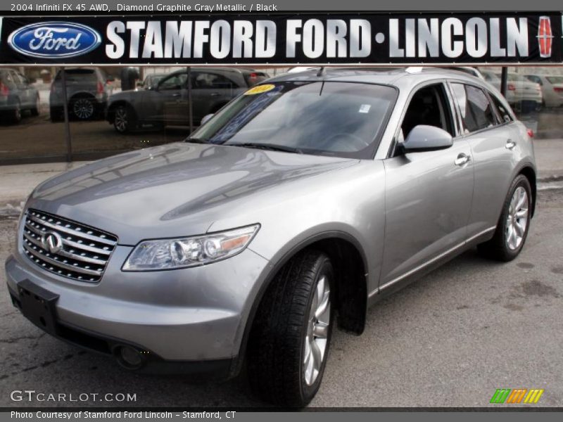 Diamond Graphite Gray Metallic / Black 2004 Infiniti FX 45 AWD