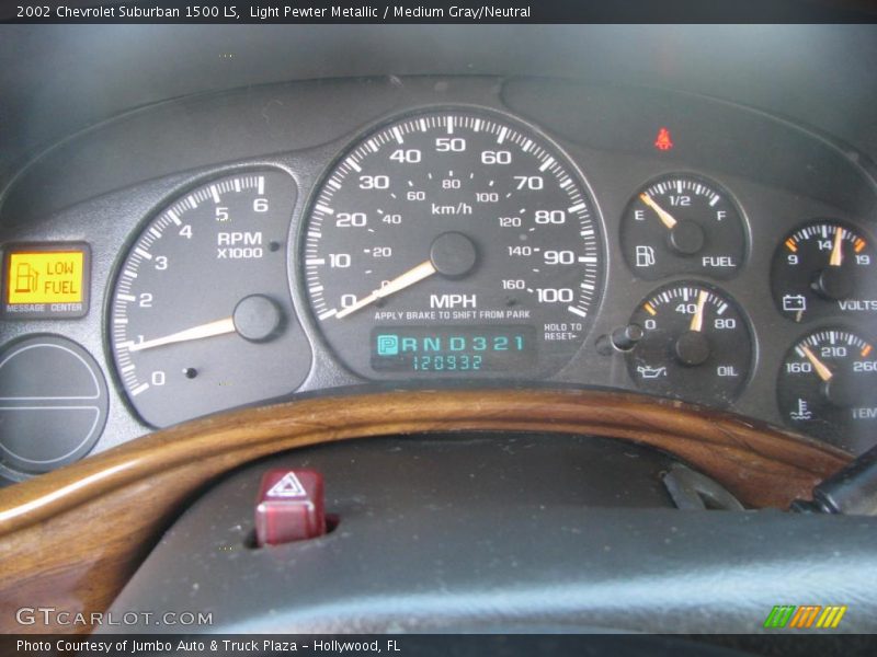 Light Pewter Metallic / Medium Gray/Neutral 2002 Chevrolet Suburban 1500 LS