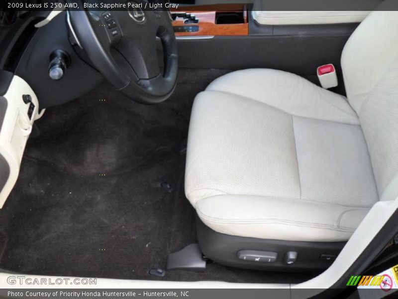 Black Sapphire Pearl / Light Gray 2009 Lexus IS 250 AWD