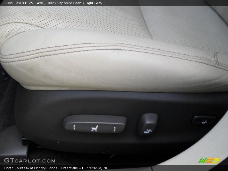 Black Sapphire Pearl / Light Gray 2009 Lexus IS 250 AWD