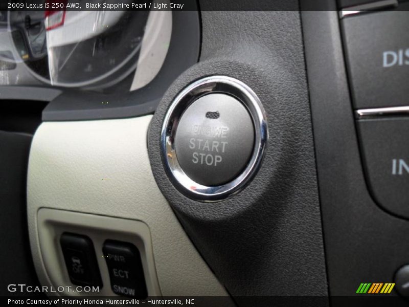 Black Sapphire Pearl / Light Gray 2009 Lexus IS 250 AWD